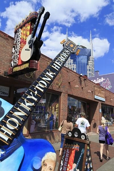 Guitar sculpture on Broadway Street, Nashville, Tennessee, United States of America, North America