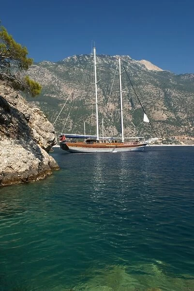 Gulet cruise, Olu Deniz, near Fethiye, Aegean, Anatolia, Turkey, Asia Minor, Eurasia