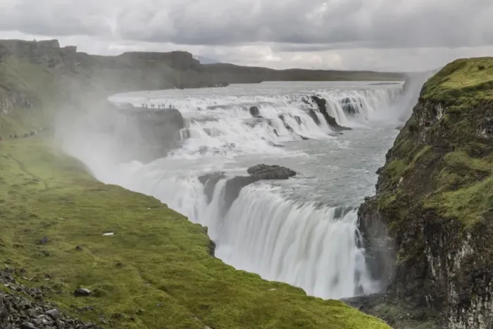 Framed Print : Gullfoss (Golden Falls), a waterfall located in the canyon of the Hvita River in southwest Iceland