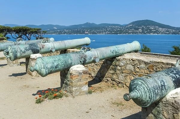Guns of the St. Tropez citadel, Var, Provence Alpes Cote d Azur region, France, Mediterranean