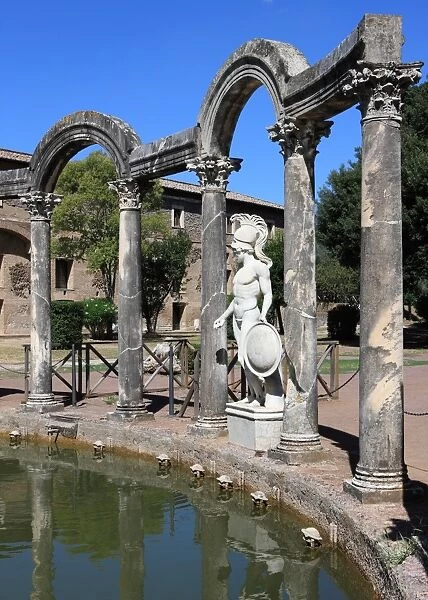 Hadrians Villa, Canopus Canal, UNESCO World Heritage Site, Tivoli, Rome, Lazio, Italy, Europe