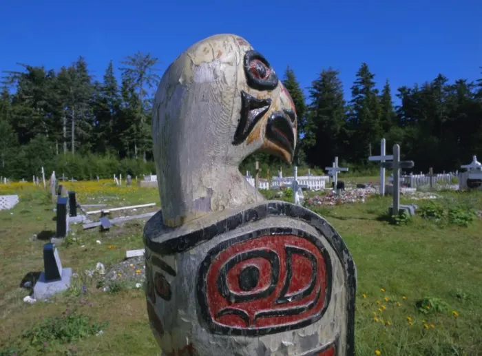 Framed Print : Haida cemetery, Queen Charlotte Islands, British Columbia (B. C. ), Canada, North America