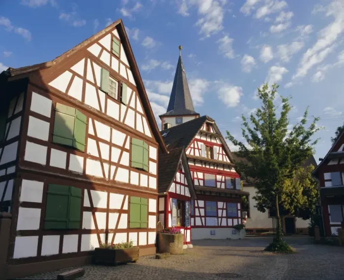 Framed Print : Half timbered houses Framed Print : Half timbered houses
