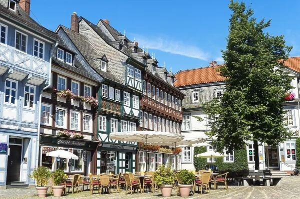 Half-timbered houses, Goslar, UNESCO World Heritage Site, Harz, Lower Saxony, Germany