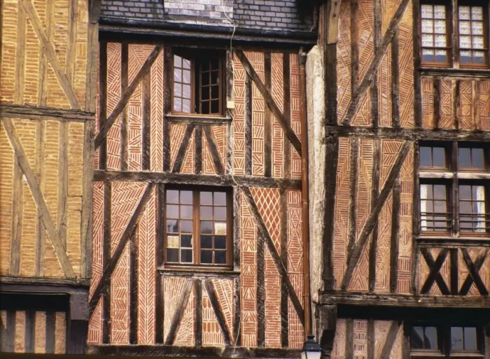 Framed Print : Detail of half-timbered houses in the old town of Tours, in Indre-et-Loire in the Loire Valley Framed Print : Detail of half-timbered houses in the old town of Tours, in Indre-et-Loire in the Loire Valley