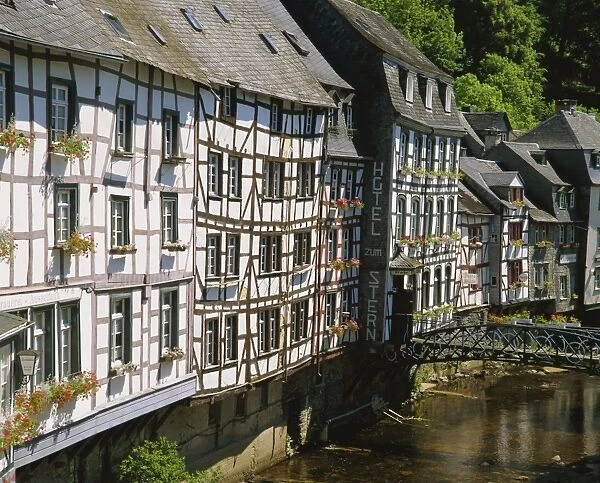 Half timbered houses and River Rur