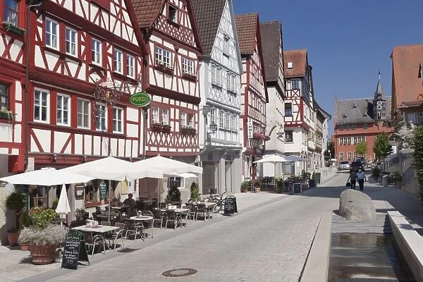 Half-timbered houses, Town Hall, Ochsenfurt, Mainfranken, Lower Franconia, Bavaria