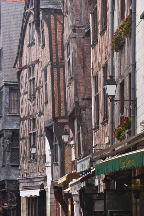 Framed Print : Half timbered houses in Vieux or Old Tours, the city is in the UNESCO World Heritage Site protected Loire Valley, Tours, Indre-et-Loire, France, Europe Framed Print : Half timbered houses in Vieux or Old Tours, the city is in the UNESCO World Heritage Site protected Loire Valley, Tours, Indre-et-Loire, France, Europe
