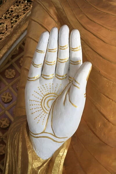 Hand of the Buddha, Dharmikarama temple, Penang, Malaysia, Southeast Asia, Asia
