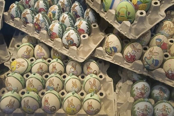 Hand painted eggs, Salzburg, Austria, Europe
