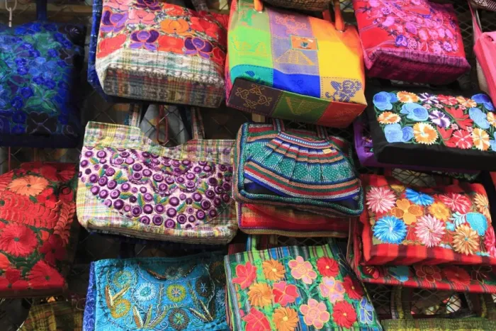 Framed Print : Handmade bags, Handicraft Market, Oaxaca City, Oaxaca, Mexico, North America Framed Print : Handmade bags, Handicraft Market, Oaxaca City, Oaxaca, Mexico, North America