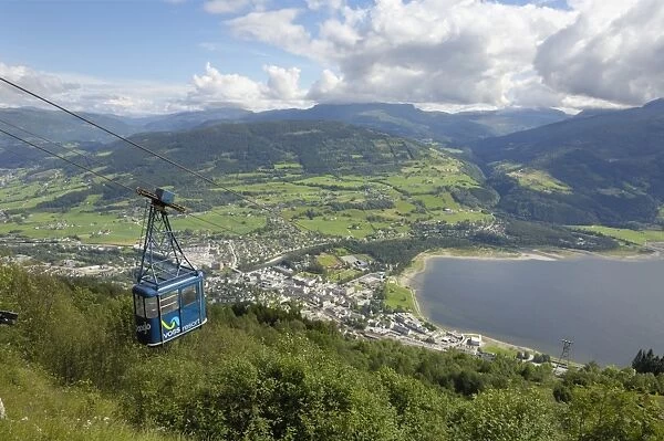 Hangursbahen, cable car to Mount Hangur, Voss, Hordaland, Norway, Scandinavia, Europe