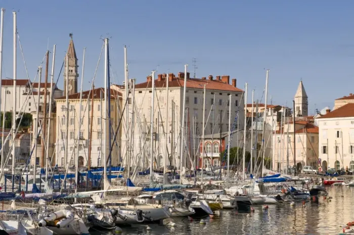 Framed Print : Harbor of Piran, Slovenia, Europe Framed Print : Harbor of Piran, Slovenia, Europe