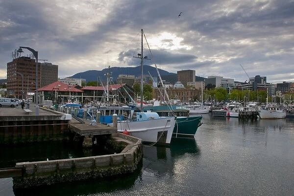 The harbour area of Hobart, Tasmania, Australia, Pacific