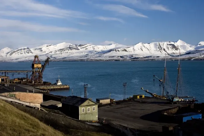 Framed Print : Harbour, Barentsburg Framed Print : Harbour, Barentsburg