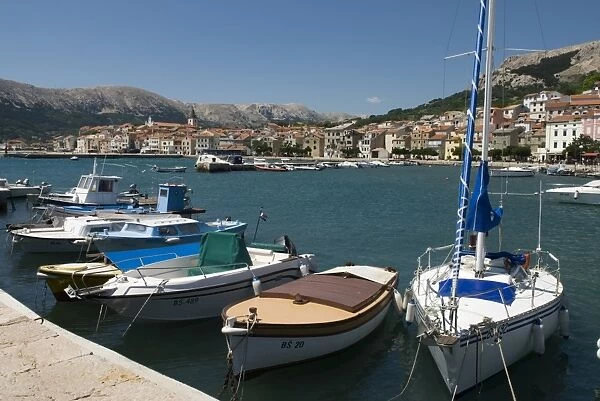 The harbour, Baska, Krk Island, Kvarner Gulf, Croatia, Adriatic, Europe