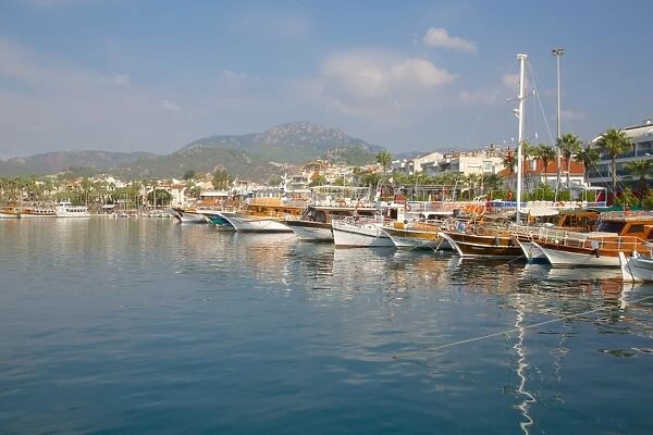 Harbour and boats Marmaris, Anatolia, Turkey, Asia Minor, Eurasia