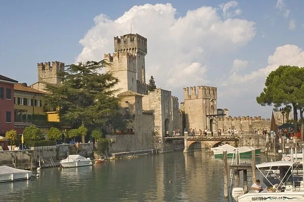 The harbour and castle at Sermione