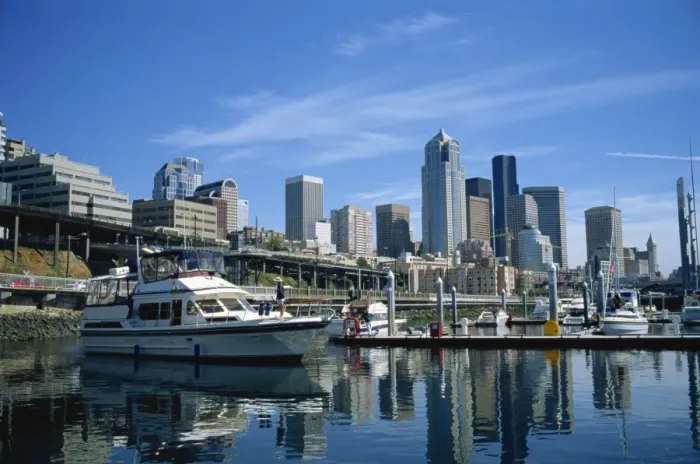Framed Print : The harbour and city skyline Framed Print : The harbour and city skyline