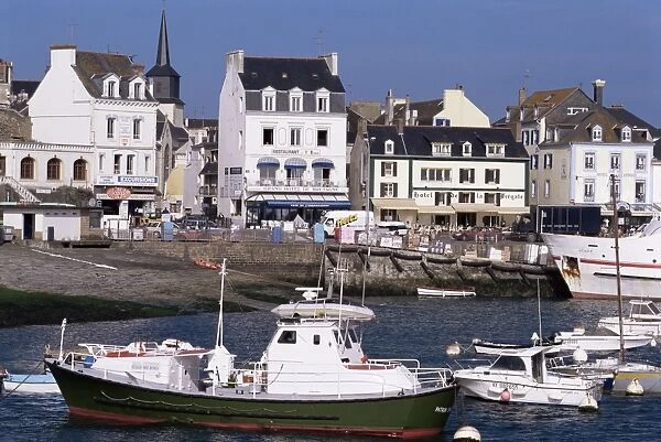 Harbour and fishing boats, Le Palais, Belle Ile en Mer, Brittany, France, Europe