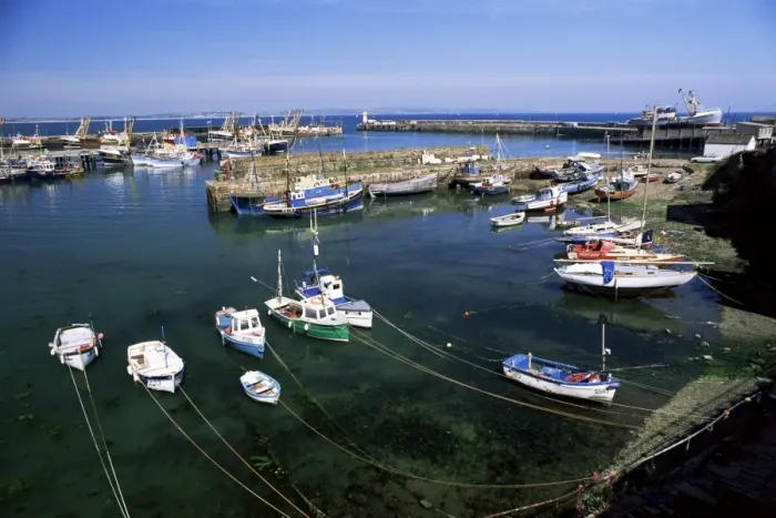 Framed Print : Harbour and fishing fleet, Penzance, Cornwall, England, United Kingdom, Europe Framed Print : Harbour and fishing fleet, Penzance, Cornwall, England, United Kingdom, Europe