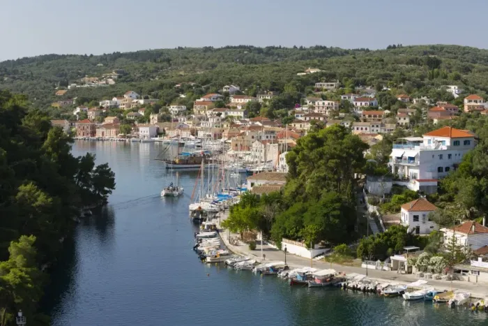 Framed Print : Harbour of Gaios town, Paxos, Ionian Islands, Greek Islands, Greece, Europe Framed Print : Harbour of Gaios town, Paxos, Ionian Islands, Greek Islands, Greece, Europe