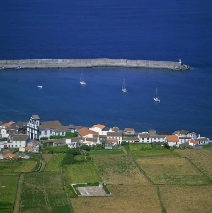 Framed Print : Harbour, Graciosa, Azores, Mid-Atlantic Framed Print : Harbour, Graciosa, Azores, Mid-Atlantic