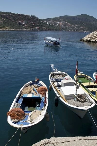 Harbour at Kalkan, a popular tourist resort, Antalya Province, Anatolia