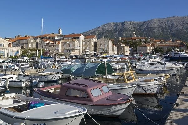 The Harbour, Korcula Town, Korcula, Dalmatia, Croatia, Europe