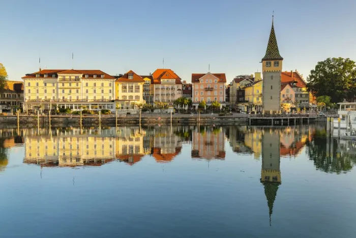 Framed Print : Harbour front and Mangturm Tower, Lindau, Lake Constance, Bavaria, Swabia, Germany Framed Print : Harbour front and Mangturm Tower, Lindau, Lake Constance, Bavaria, Swabia, Germany