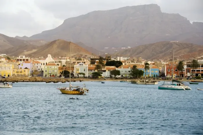 Framed Print : Harbour of Mindelo, Sao Vicente, Cape Verde Islands, Africa Framed Print : Harbour of Mindelo, Sao Vicente, Cape Verde Islands, Africa
