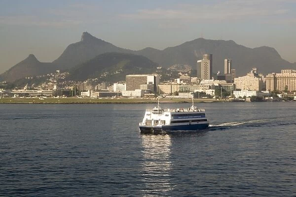 Harbour and Mount Corcovado, Rio de Janeiro, Brazil, South America