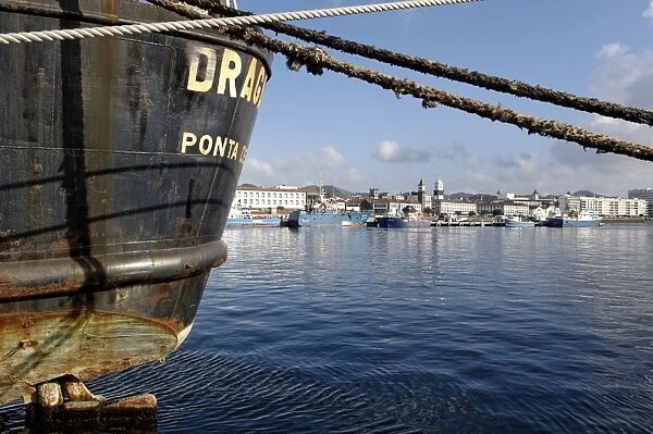 The harbour, Ponta Delgada, Sao Miguel Island, Azores, Portugal, Europe