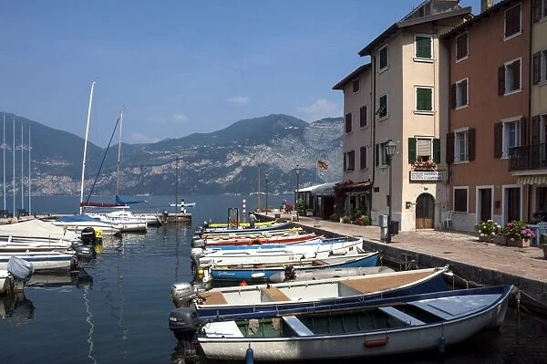 The harbour, Porto, Lake Garda, Italian Lakes, Veneto, Italy, Europe