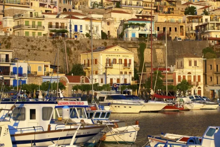 Framed Print : Harbour at Pothia, Kalymnos, Dodecanese, Greek Islands, Greece, Europe Framed Print : Harbour at Pothia, Kalymnos, Dodecanese, Greek Islands, Greece, Europe