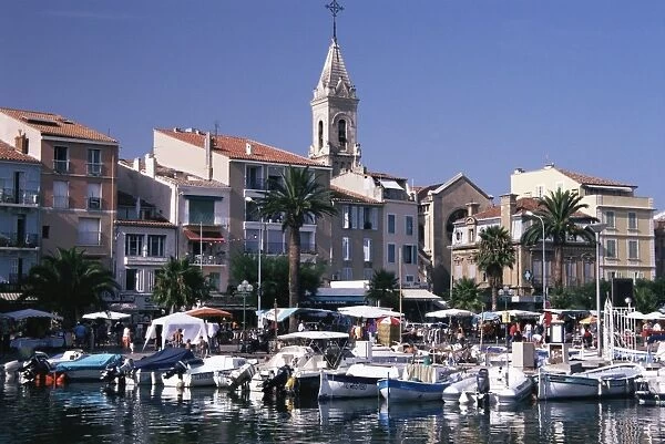 Harbour, Sanary-sur-Mer, Var, Cote d Azur, Provence, France, Mediterranean, Europe