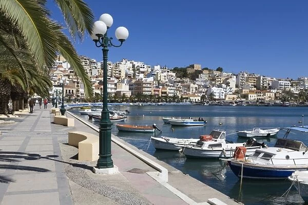 The harbour, Sitia, Lasithi region, Crete, Greek Islands, Greece, Europe