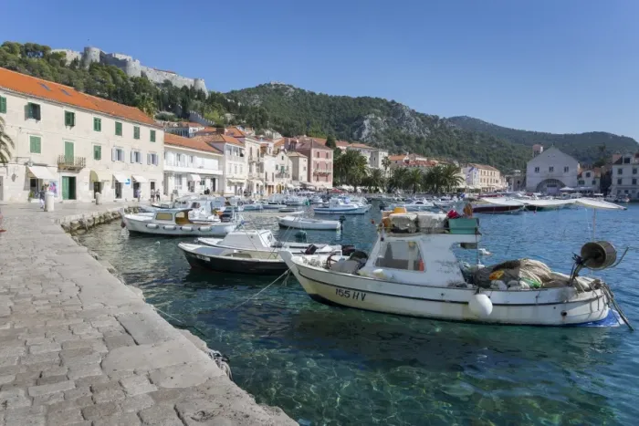 Framed Print : Harbour and Spanish Fortress, Hvar, Hvar Island, Dalmatia, Croatia, Europe Framed Print : Harbour and Spanish Fortress, Hvar, Hvar Island, Dalmatia, Croatia, Europe