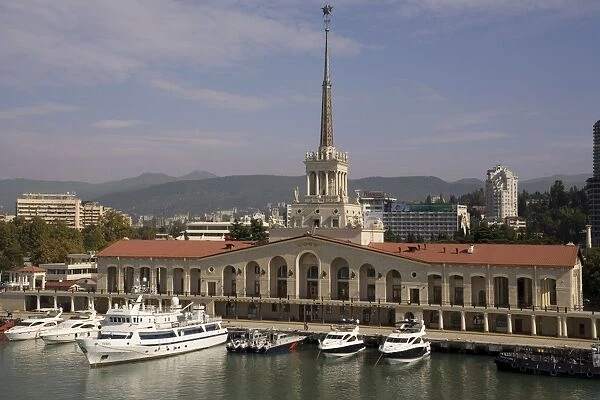 Harbour terminal, Sochi, Caucasus, Russia, Europe