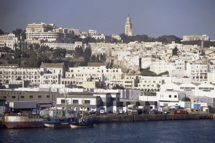 Framed Print : Harbour view to old town and kasbah Framed Print : Harbour view to old town and kasbah