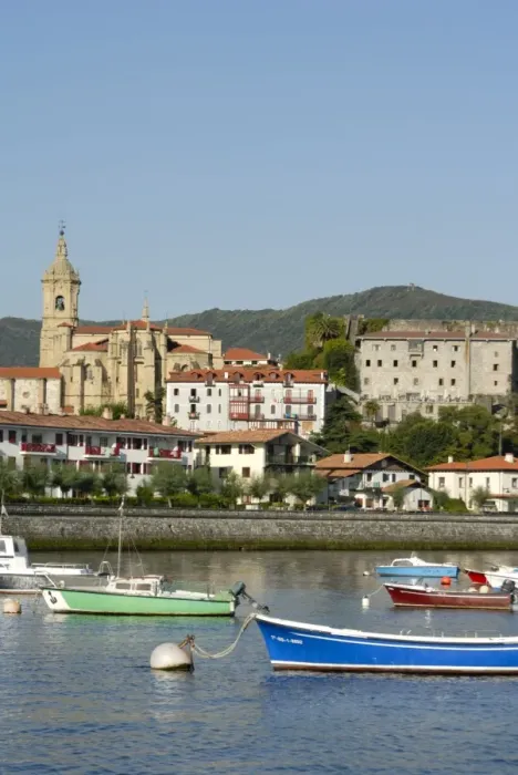 Framed Print : Harbour and view of old walled city and church of Santa Maria de la Asuncion Framed Print : Harbour and view of old walled city and church of Santa Maria de la Asuncion