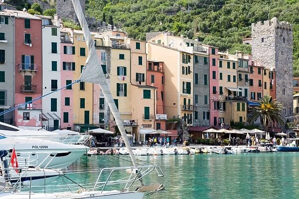 Harbour view, Porto Venere, Cinque Terre, UNESCO World Heritage Site, Liguria, Italy, Europe