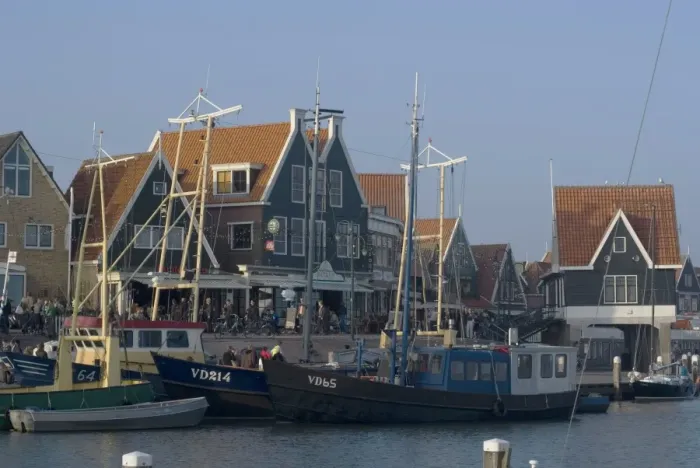Framed Print : Harbour view, Volendam, Netherlands, Europe Framed Print : Harbour view, Volendam, Netherlands, Europe