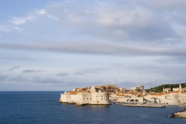 Harbour and waterfront of Dubrovnik Old Town, Dalmatia, Croatia, Adriatic, Europe