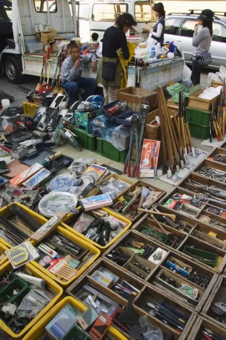 Framed Print : Hardware and tools being sold at monthly flea market at Toji Temple Framed Print : Hardware and tools being sold at monthly flea market at Toji Temple