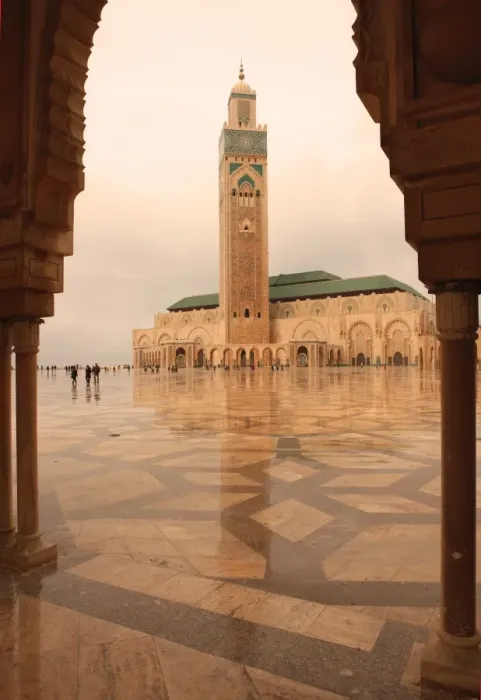 Framed Print : Hassan II Mosque through archway, Casablanca, Morocco, North Africa, Africa Framed Print : Hassan II Mosque through archway, Casablanca, Morocco, North Africa, Africa