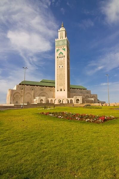 The Hassan II Mosque, largest mosque in Morocco, Casablanca, Morocco, North Africa