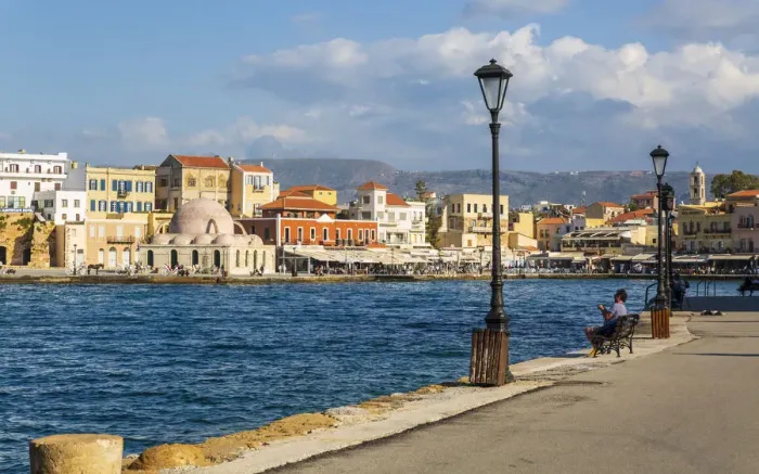 Framed Print : Hassan Pasha Mosque and Venetian Harbour, Chania, Crete, Greek Islands, Greece, Europe Framed Print : Hassan Pasha Mosque and Venetian Harbour, Chania, Crete, Greek Islands, Greece, Europe