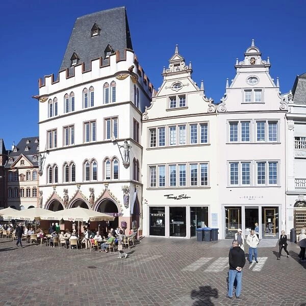 Hauptmarkt Square with Steipe building, Trier, Mosel Valley, Rhineland-Palatinate