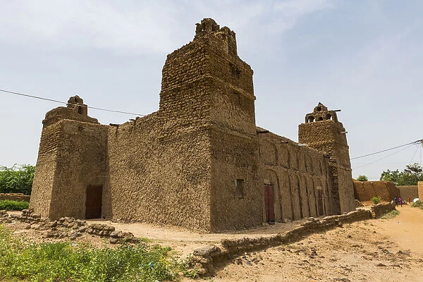 Hausa style architecture Mosque in Yaama, Niger, West Africa, Africa